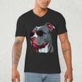 Dad Mom Cool Dog Sunglasses Pitbull Men's V-Neck T-Shirt