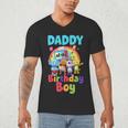 Dad And Mom Daddy Of The Birthday Boy Family Party Decor Men's V-Neck T-Shirt