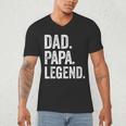 Dad Papa Legend Vintage Distressed Bold Papa Graphic Men's V-Neck T-Shirt Dad Papa Legend Vintage Distressed Bold Papa Graphic Men's V-Neck T-Shirt