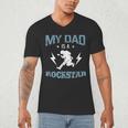 MY DAD IS A ROCKSTAR DADDY Father Sday Men's V-Neck T-Shirt