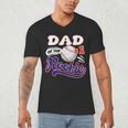 Dad Rookie Of Year 1st Birthday Baseball Theme Matching Men's V-Neck T-Shirt