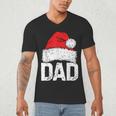 Dad Santa Christmas Family Matching Pajamas Papa Xmas Father Short Sleeve Men's V-Neck T-Shirt
