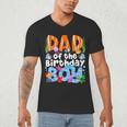 Dad Under Sea Birthday Party Boys Ocean Sea Animals Themed Men's V-Neck T-Shirt