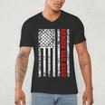 Dad Senior 2026 Proud Dad Of A Class Of 2026 Graduate Flag Men's V-Neck T-Shirt