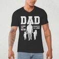 Dad Sons First Hero Daughter Love For Father's Day Men's V-Neck T-Shirt