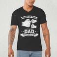 Dad Squared Fathers Day Dad Of Two Cool Daddy Of 2 Men's V-Neck T-Shirt