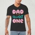 Dad Of Sweet One First Birthday Matching Family Donut Theme Men's V-Neck T-Shirt Dad Of Sweet One First Birthday Matching Family Donut Theme Men's V-Neck T-Shirt