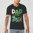 Dad Of The Three Rex Birthday Dinosaur Family Matching Men's V-Neck T-Shirt Dad Of The Three Rex Birthday Dinosaur Family Matching Men's V-Neck T-Shirt