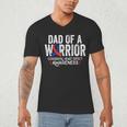 Dad Of a Warrior CHD Congenital Heart Defect Awareness CHD Men's V-Neck T-Shirt Dad Of a Warrior CHD Congenital Heart Defect Awareness CHD Men's V-Neck T-Shirt