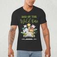Dad Of The Wild One 1st Birthday Safari Family Matching Men's V-Neck T-Shirt
