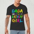 Dada Of The Birthday Girl Retro 80's Party Shirt Men's V-Neck T-Shirt