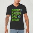 Dada Daddy Dad Bruh Father's Day Game Pixel Men's V-Neck T-Shirt