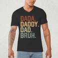 Dada Daddy Dad Bruh Retro Vintage Fathers Day Vintage Men's V-Neck T-Shirt