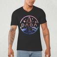 Dada Space Astronaut Rocket Birthday Party Men's V-Neck T-Shirt