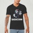Dadacorn Unicorn Dad Papa Father's Day Daughter Men's V-Neck T-Shirt