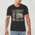 Daddy Of The 1 Year Old Football Lover 1st Birthday Boy Men's V-Neck T-Shirt