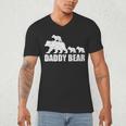 Daddy Bear 3 Cubs Shirt Daddy Bear 3 Kids Tshirt Dad 3 Kids Men's V-Neck T-Shirt