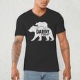 Daddy Bear Fathers Day Cute Baby Cub Papa Dad-a Pops Small Men's V-Neck T-Shirt