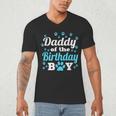 Daddy Of The Birthday Boy Dog Paw Bday Party Celebration Small Men's V-Neck T-Shirt