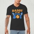 Daddy Of The Birthday Boy Milk And Cookies Lover Men's V-Neck T-Shirt