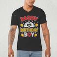 Daddy Of The Birthday Boy Shirt Matching Dad Son Family Bday Men's V-Neck T-Shirt