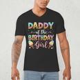 Daddy Of The Birthday Girl Ice Cream Lover Party Men's V-Neck T-Shirt Daddy Of The Birthday Girl Ice Cream Lover Party Men's V-Neck T-Shirt