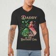Daddy Of The Birthday Girl Pink And Green Family Matching Men's V-Neck T-Shirt