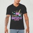 Daddy Of The Birthday Princess Girl Dad Unicorn Bday Party Men's V-Neck T-Shirt