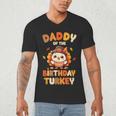 Daddy Of The Birthday Turkey Family 1st Birthday Boy Men's V-Neck T-Shirt