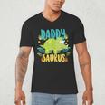 Daddy Dad Saurus Rex Dinosaur Dino For Father Men's V-Neck T-Shirt