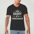 Daddy Dad Of A Threenager 3rd Birthday Men's V-Neck T-Shirt
