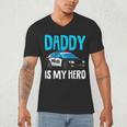 Daddy Is My Hero Police Toddler Police Officer Cop Boys Kids Men's V-Neck T-Shirt