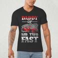 Daddy Of Mr Two Fast Two Fast 2 Curious 2nd Birthday Men's V-Neck T-Shirt Daddy Of Mr Two Fast Two Fast 2 Curious 2nd Birthday Men's V-Neck T-Shirt