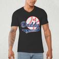 Daddy Of Rookie 1st Birthday Baseball Theme Matching Party Men's V-Neck T-Shirt