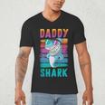 Daddy Shark Retro Vintage Dad Men's V-Neck T-Shirt Daddy Shark Retro Vintage Dad Men's V-Neck T-Shirt