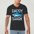 Daddy SharkShirt Fathers Day Family Matching Dad Men's V-Neck T-Shirt