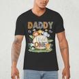 Daddy Of The Wild One 1St Birthday Kids Safari Jungle Men's V-Neck T-Shirt