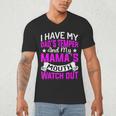 I Have My Dad's Temper & My Mama's Mouth Daughter Kids Men's V-Neck T-Shirt