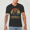Dadzilla-Father Of The Monsters Dad Father's Day Men's V-Neck T-Shirt