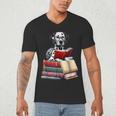 Dalmatian Reading Books Matching Bookworm Readers Librarian Men's V-Neck T-Shirt Dalmatian Reading Books Matching Bookworm Readers Librarian Men's V-Neck T-Shirt