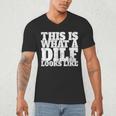 This Is What A DILF Looks Like Hot Dad DILF Men's V-Neck T-Shirt