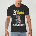 Dinosaur Graduation Cap Gown 3rd Grade Graduate Nailed It Men's V-Neck T-Shirt