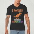 Dinosaur Graduation I Roared Through Kindergarten T-Shirt Men's V-Neck T-Shirt