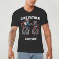 Dirt Bike Family Father Son Motocross Off-Road MX Dad Boys Men's V-Neck T-Shirt