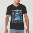 Disney Goofy Totally Rad Dad Father’s Day Surfing Distressed Men's V-Neck T-Shirt