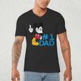 Disney Mickey Mouse Father's Day 1 Dad Men's V-Neck T-Shirt