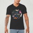 Disney Pet Parent Father’s Day Disney Cats Best Cat Dad Ever Men's V-Neck T-Shirt