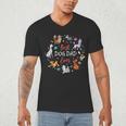 Disney Pet Parent Father’s Day Disney Dogs Best Dog Dad Ever Men's V-Neck T-Shirt