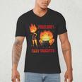 Disney And Pixar’s Elemental Proud Dad Of a Fiery Daughter Men's V-Neck T-Shirt