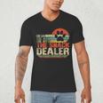 Dog Fathers Day Fur Dad The Man The Myth The Snack Dealer Men's V-Neck T-Shirt